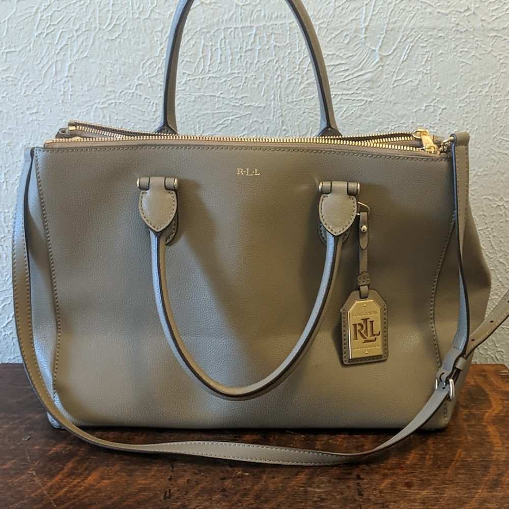 Lauren Ralph Lauren Gray Pocketbook Bag